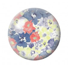 Cabochon en Verre Illustré Fleurs 12 à 25mm pour la création de bijoux fantaisie - DIY