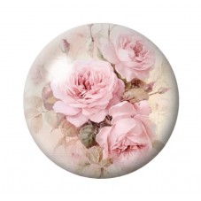 Cabochon en Verre Illustré Fleurs 12 à 25mm pour la création de bijoux fantaisie - DIY