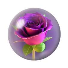 Cabochon en Verre Illustré Fleurs 12 à 25mm pour la création de bijoux fantaisie - DIY