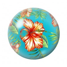 Cabochon en Verre Illustré Fleurs 12 à 25mm pour la création de bijoux fantaisie - DIY