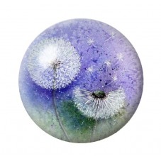 Cabochon en Verre Illustré Fleurs 12 à 25mm pour la création de bijoux fantaisie - DIY