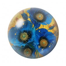 Cabochon en Verre Illustré Fleurs 12 à 25mm pour la création de bijoux fantaisie - DIY