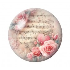 Cabochon en Verre Illustré Fleurs 12 à 25mm pour la création de bijoux fantaisie - DIY