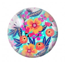 Cabochon en Verre Illustré Fleurs 12 à 25mm pour la création de bijoux fantaisie - DIY