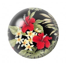 Cabochon en Verre Illustré Fleurs 12 à 25mm pour la création de bijoux fantaisie - DIY