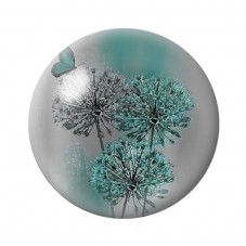 Cabochon en Verre Illustré Fleurs 12 à 25mm pour la création de bijoux fantaisie - DIY