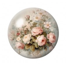Cabochon en Verre Illustré Fleurs 12 à 25mm pour la création de bijoux fantaisie - DIY