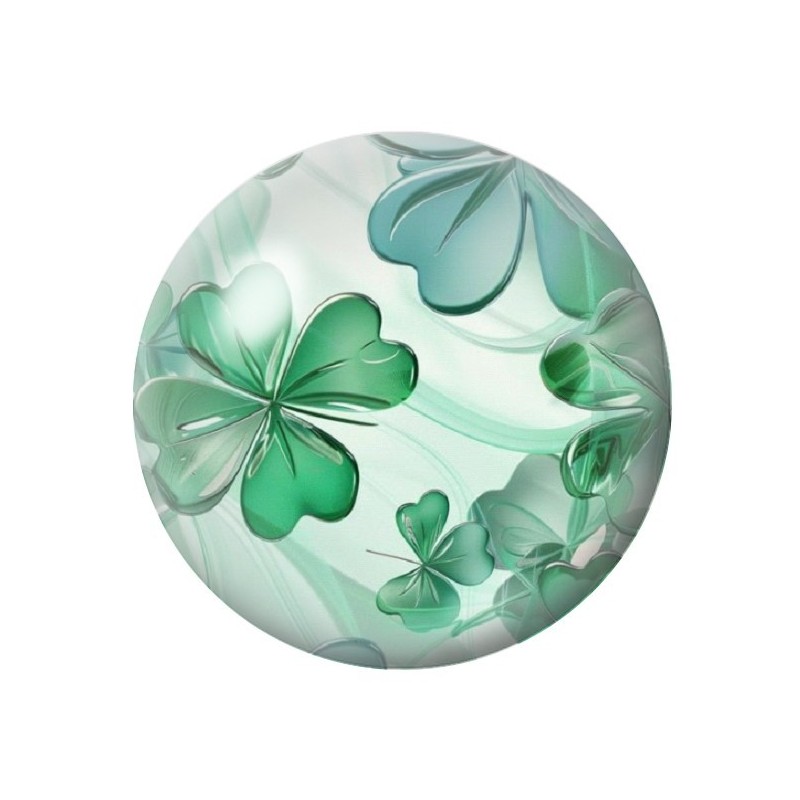 Cabochon en Verre Illustré Fleurs 12 à 25mm