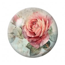 Cabochon en Verre Illustré Fleurs 12 à 25mm pour la création de bijoux fantaisie - DIY