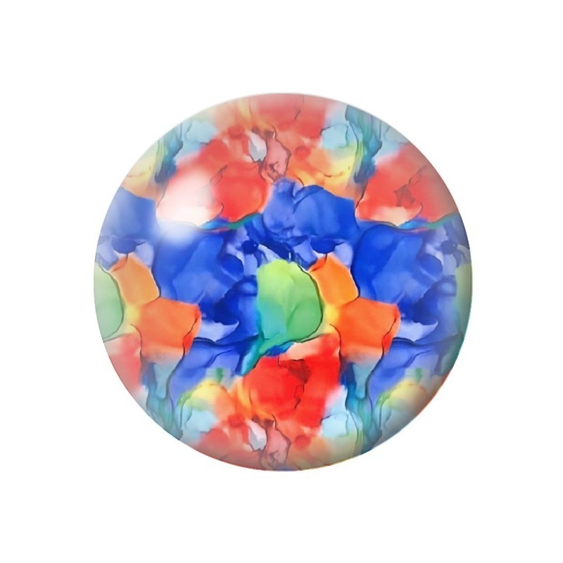 Cabochon en Verre Illustré Fleurs 12 à 25mm