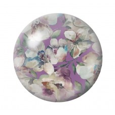 Cabochon en Verre Illustré Fleurs 12 à 25mm pour la création de bijoux fantaisie - DIY