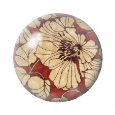 Cabochon en Verre Illustré Fleurs 12 à 25mm pour la création de bijoux fantaisie - DIY