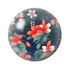 Cabochon en Verre Illustré Fleurs 12 à 25mm pour la création de bijoux fantaisie - DIY