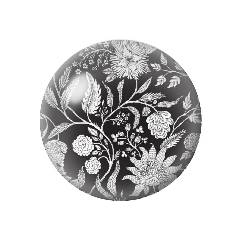 Cabochon en Verre Illustré Fleurs 12 à 25mm