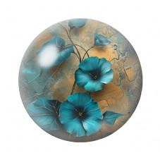 Cabochon en Verre Illustré Fleurs 12 à 25mm pour la création de bijoux fantaisie - DIY