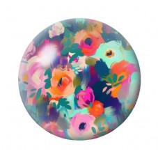 Cabochon en Verre Illustré Fleurs 12 à 25mm pour la création de bijoux fantaisie - DIY