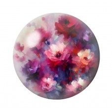 Cabochon en Verre Illustré Fleurs 12 à 25mm pour la création de bijoux fantaisie - DIY