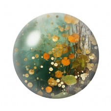 Cabochon en Verre Illustré Fleurs 12 à 25mm pour la création de bijoux fantaisie - DIY