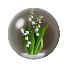 Cabochon en Verre Illustré Fleurs 12 à 25mm pour la création de bijoux fantaisie - DIY