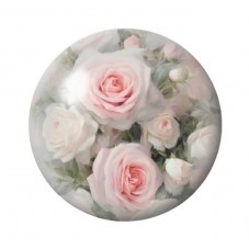 Cabochon en Verre Illustré Fleurs 12 à 25mm pour la création de bijoux fantaisie - DIY