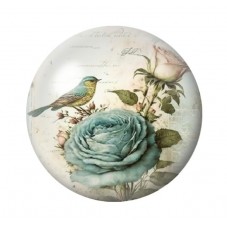 Cabochon en Verre Illustré Fleurs 12 à 25mm pour la création de bijoux fantaisie - DIY