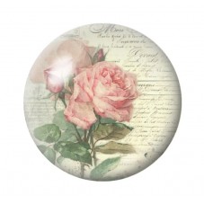 Cabochon en Verre Illustré Fleurs 12 à 25mm pour la création de bijoux fantaisie - DIY