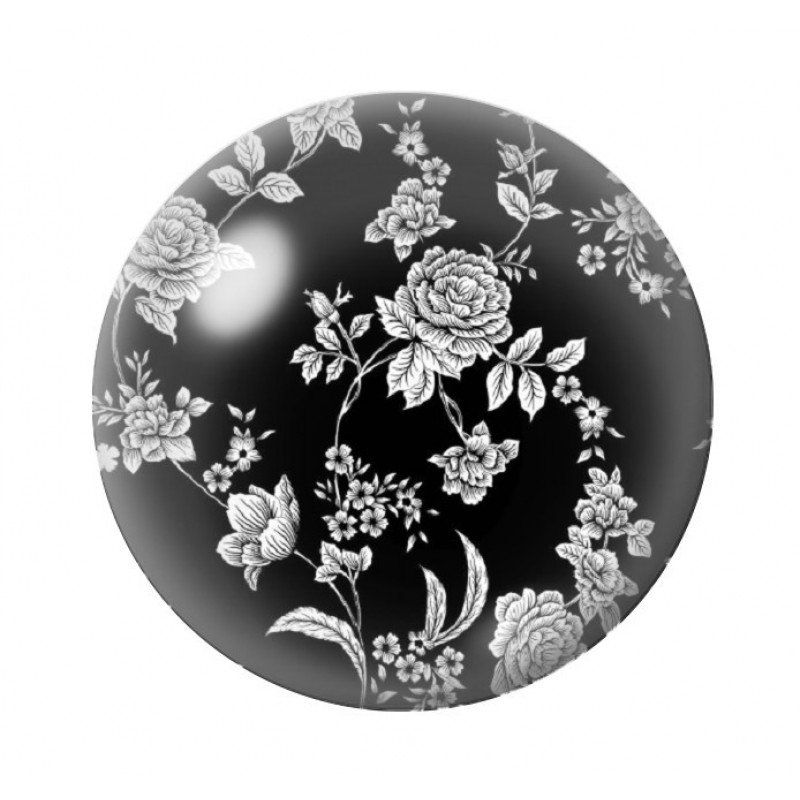 Cabochon en Verre Illustré Fleurs 12 à 25mm