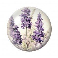 Cabochon en Verre Illustré Fleurs 12 à 25mm pour la création de bijoux fantaisie - DIY
