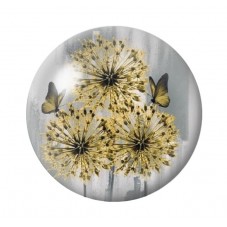 Cabochon en Verre Illustré Fleurs 12 à 25mm pour la création de bijoux fantaisie - DIY