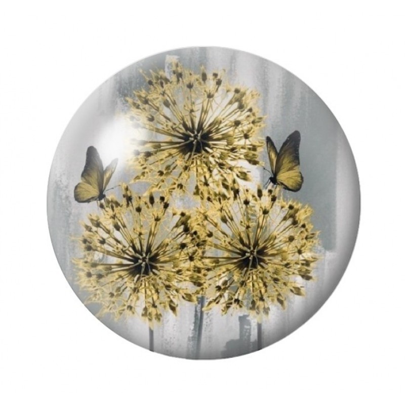 Cabochon en Verre Illustré Fleurs 12 à 25mm