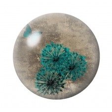 Cabochon en Verre Illustré Fleurs 12 à 25mm pour la création de bijoux fantaisie - DIY