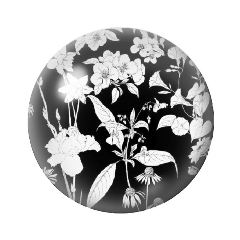 Cabochon en Verre Illustré Fleurs 12 à 25mm