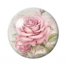 Cabochon en Verre Illustré Fleurs 12 à 25mm pour la création de bijoux fantaisie - DIY