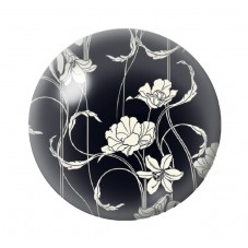 Cabochon en Verre Illustré Fleurs 12 à 25mm pour la création de bijoux fantaisie - DIY