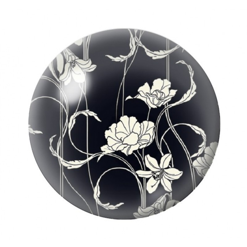 Cabochon en Verre Illustré Fleurs 12 à 25mm
