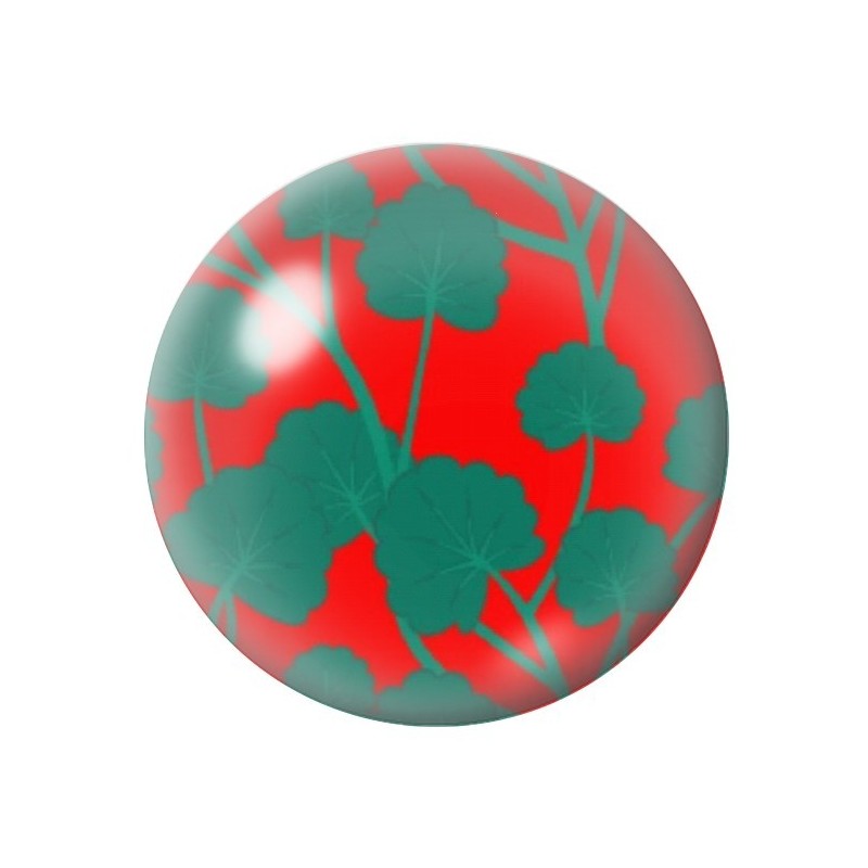 Cabochon en Verre Illustré Fleurs 12 à 25mm