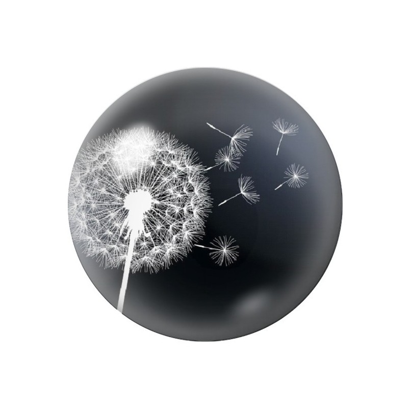 Cabochon en Verre Illustré Fleurs 12 à 25mm