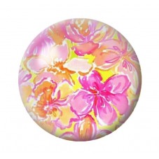 Cabochon en Verre Illustré Fleurs 12 à 25mm pour la création de bijoux fantaisie - DIY