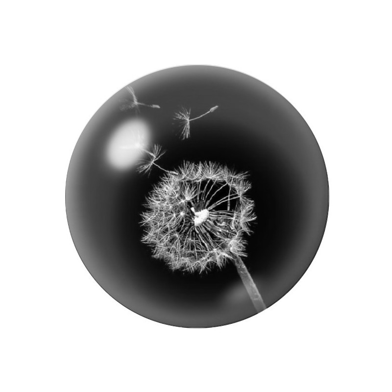 Cabochon en Verre Illustré Fleurs 12 à 25mm