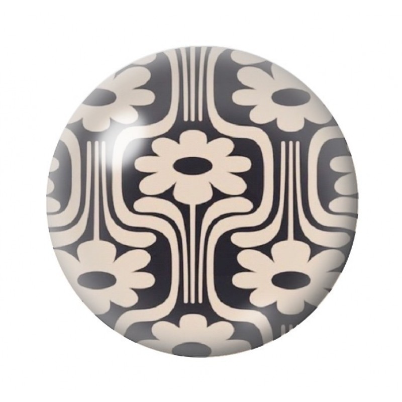 Cabochon en Verre Illustré Fleurs 12 à 25mm