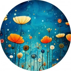 Cabochon en Verre Illustré Fleurs 12 à 25mm