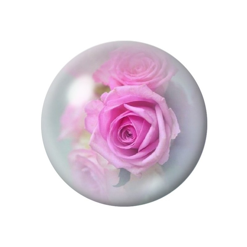 Cabochon en Verre Illustré Fleurs 12 à 25mm