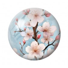 Cabochon en Verre Illustré Fleurs 12 à 25mm pour la création de bijoux fantaisie - DIY