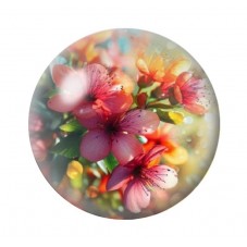 Cabochon en Verre Illustré Fleurs 12 à 25mm pour la création de bijoux fantaisie - DIY