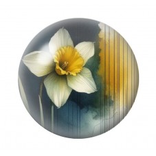 Cabochon en Verre Illustré Fleurs 12 à 25mm pour la création de bijoux fantaisie - DIY