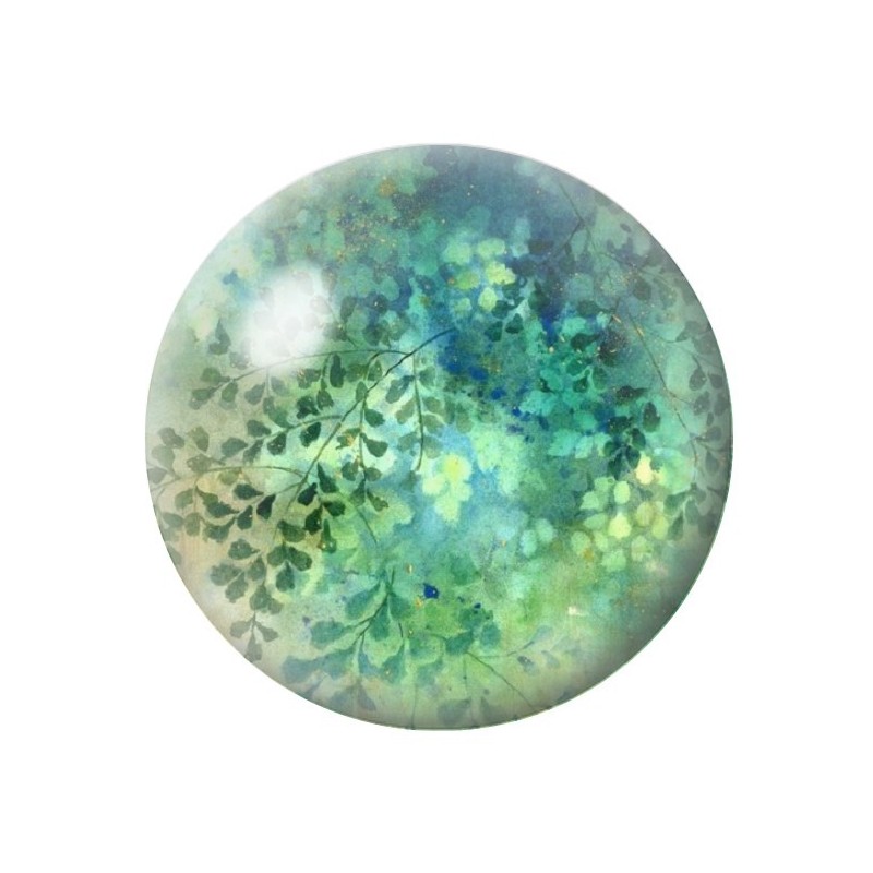 Cabochon en Verre Illustré Fleurs 12 à 25mm