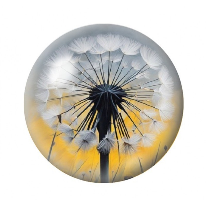 Cabochon en Verre Illustré Fleurs 12 à 25mm