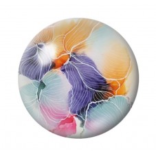 Cabochon en Verre Illustré Fleurs 12 à 25mm pour la création de bijoux fantaisie - DIY