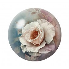Cabochon en Verre Illustré Fleurs 12 à 25mm pour la création de bijoux fantaisie - DIY