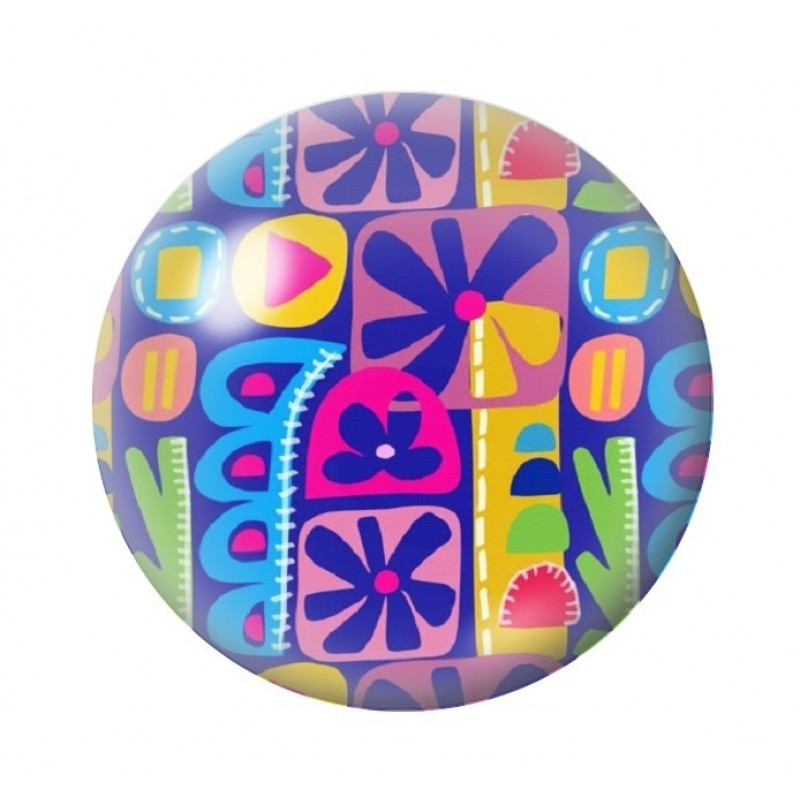 Cabochon en Verre Illustré Fleurs 12 à 25mm